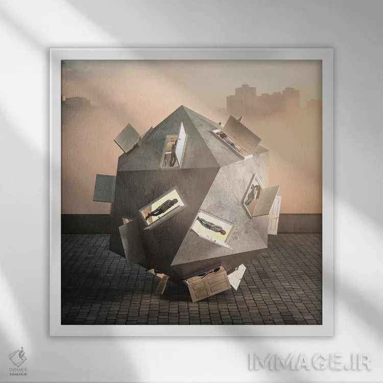 تابلو پریزمای صبحگاهی اثر اوگنی سولویف - نمای قابدار سفید