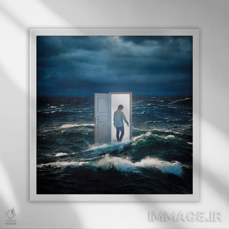 تابلو برگرد اثر اوگنی سولویف - نمای قابدار سفید