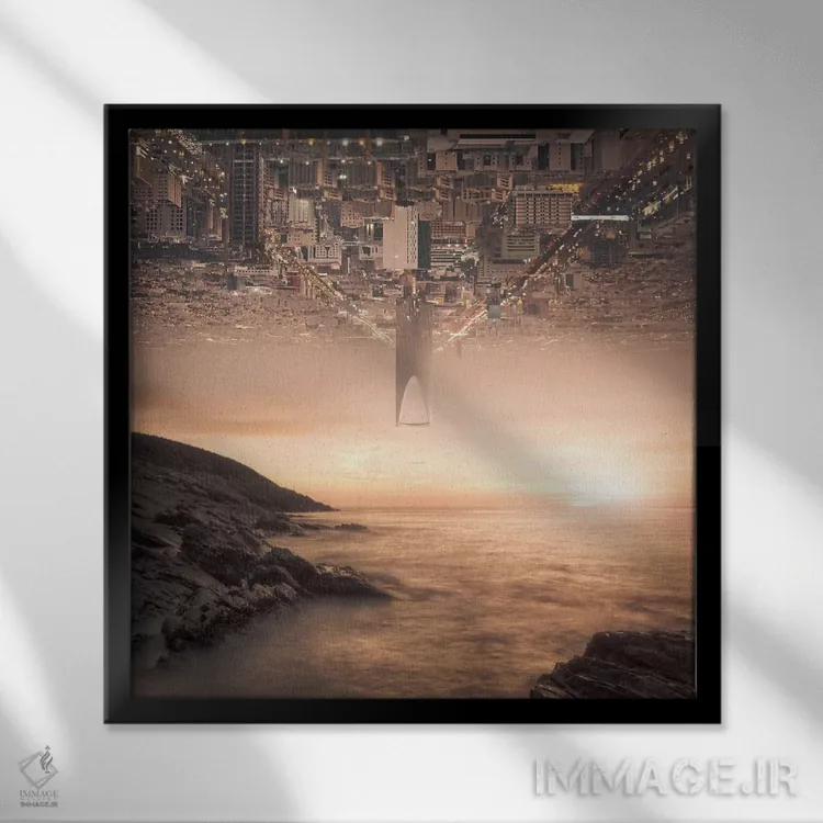 تابلو طلوعها و غروبها اثر اوگنی سولویف - نمای قابدار مشکی