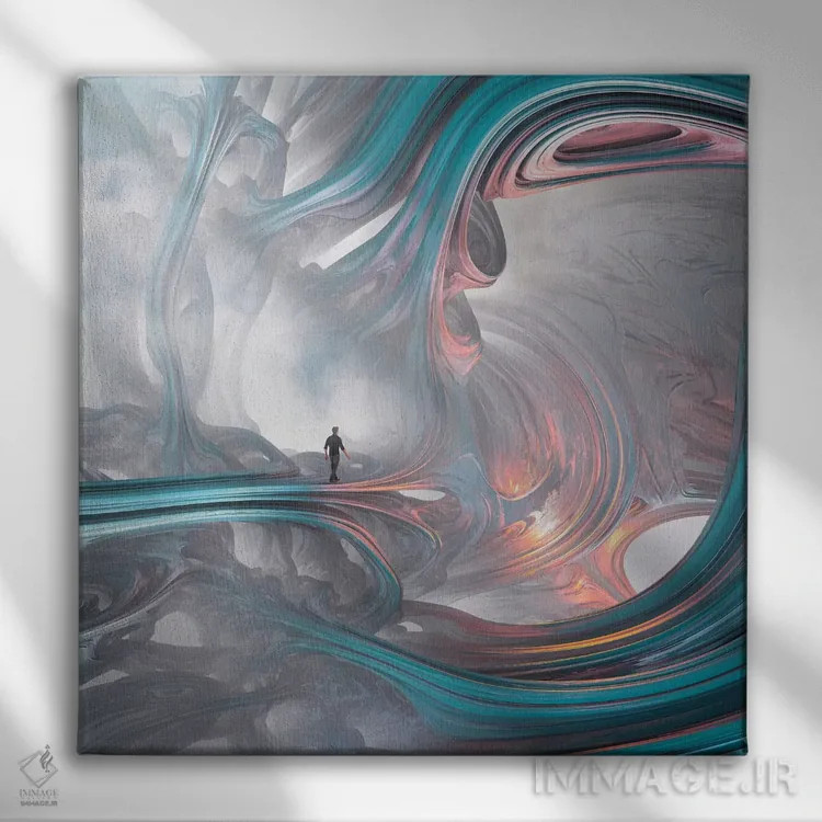 تابلو فراکتال I اثر اوگنی سولویف - نمای روبهرو روی دیوار