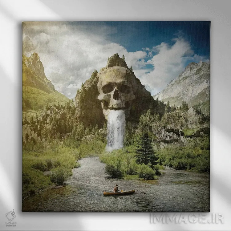 تابلو کوه جمجمه اثر اوگنی سولویف - نمای روبهرو روی دیوار