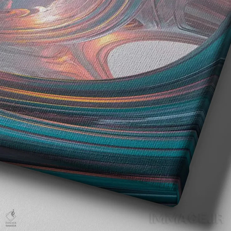 تابلو فراکتال I اثر اوگنی سولویف - نمای نزدیک بافت بوم