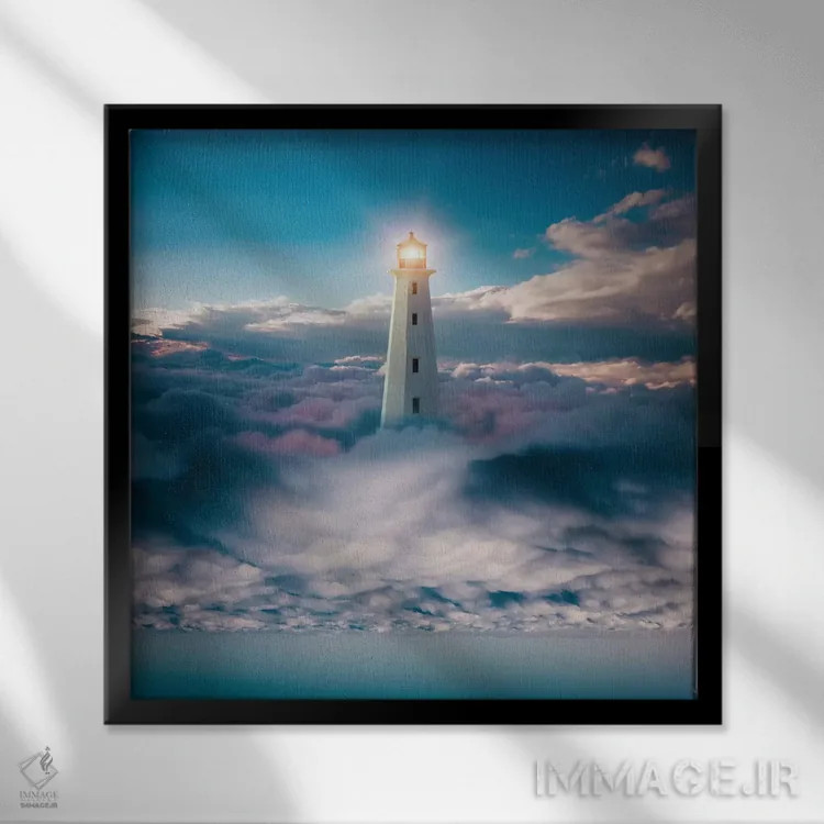 تابلو آسمانپیمای سبک اثر اوگنی سولویف - نمای قابدار مشکی