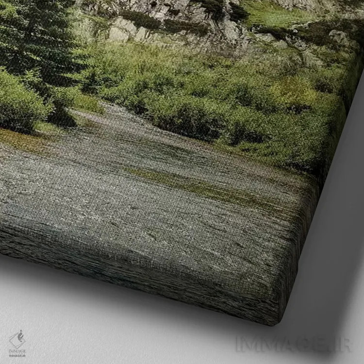 تابلو کوه جمجمه اثر اوگنی سولویف - نمای نزدیک بافت بوم