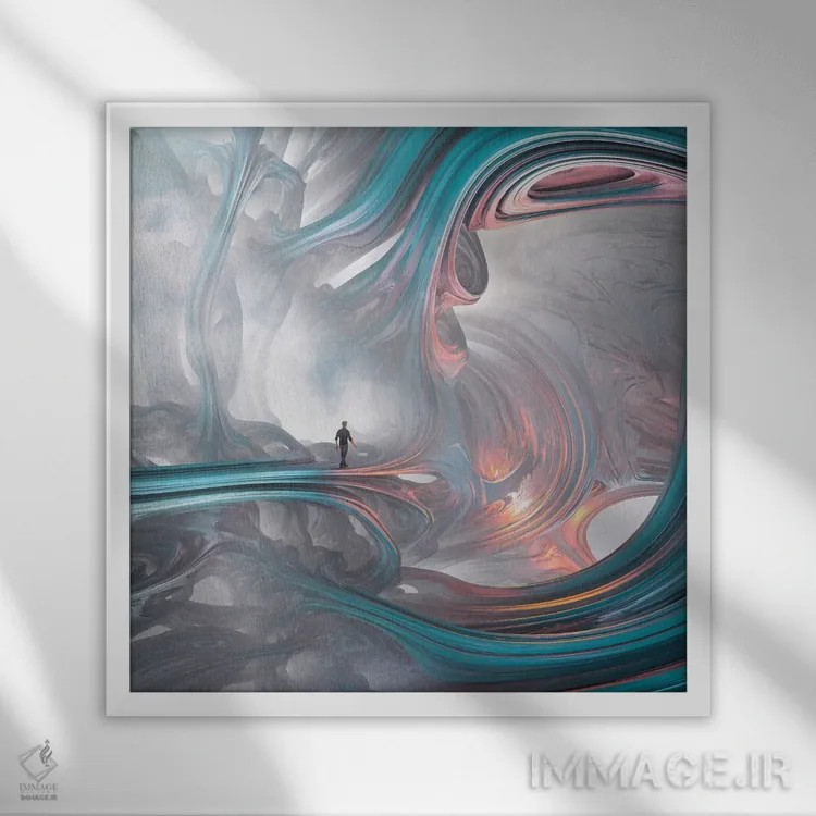 تابلو فراکتال I اثر اوگنی سولویف - نمای قابدار سفید