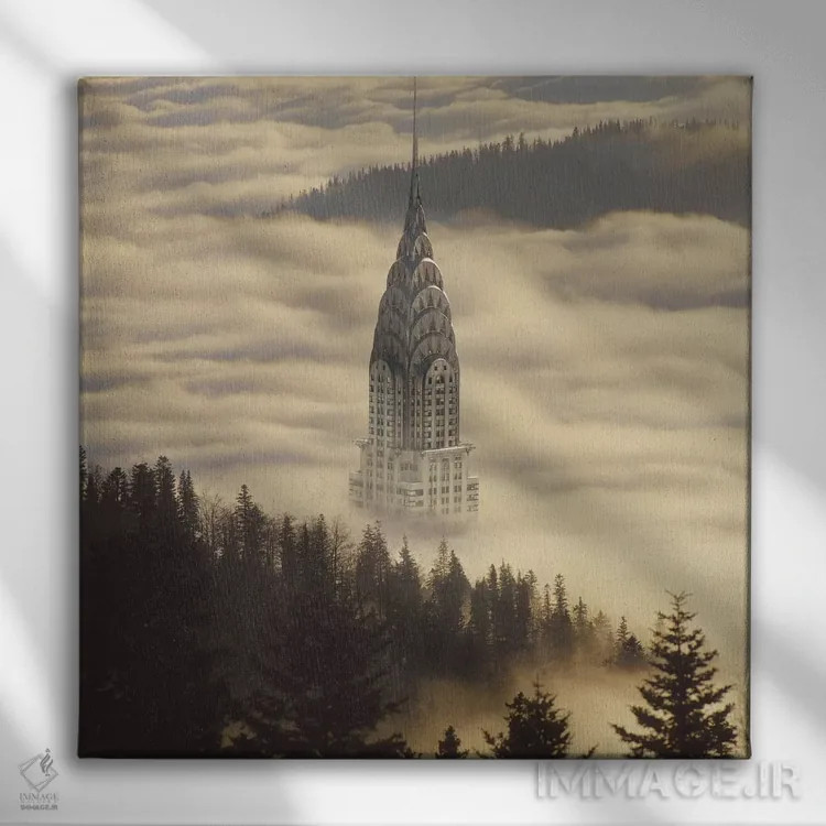 تابلو شهرجنگلی ۳ اثر اوگنی سولویف - نمای روبهرو روی دیوار