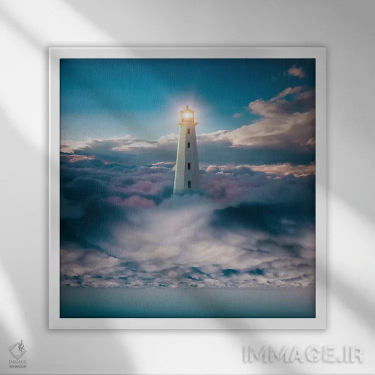 تابلو آسمانپیمای سبک اثر اوگنی سولویف - نمای قابدار سفید