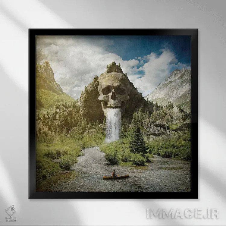 تابلو کوه جمجمه اثر اوگنی سولویف - نمای قابدار مشکی