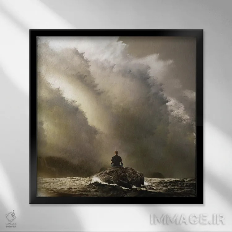 تابلو تنفس آرام اثر اوگنی سولویف - نمای قابدار مشکی