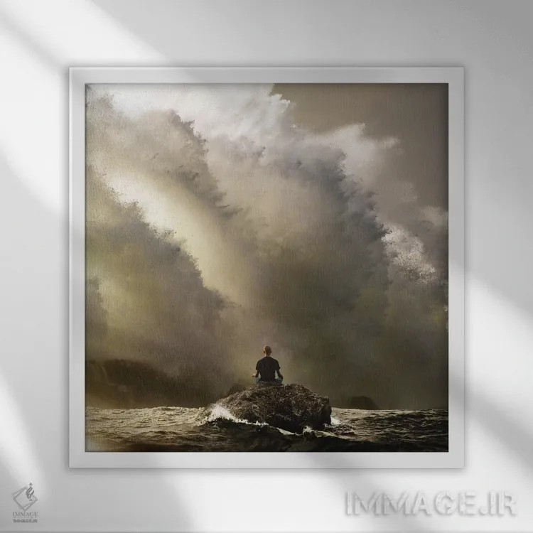 تابلو تنفس آرام اثر اوگنی سولویف - نمای قابدار سفید