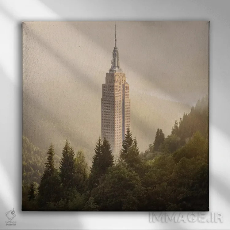 تابلو شهرجنگلی ۴ اثر اوگنی سولویف - نمای روبهرو روی دیوار