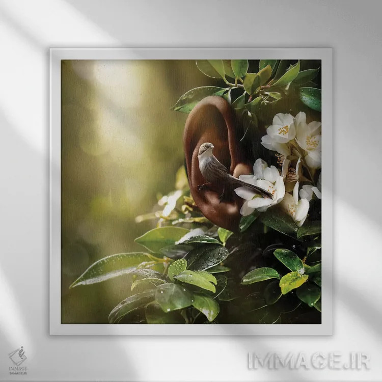 تابلو آوای طبیعت اثر اوگنی سولویف - نمای قابدار سفید