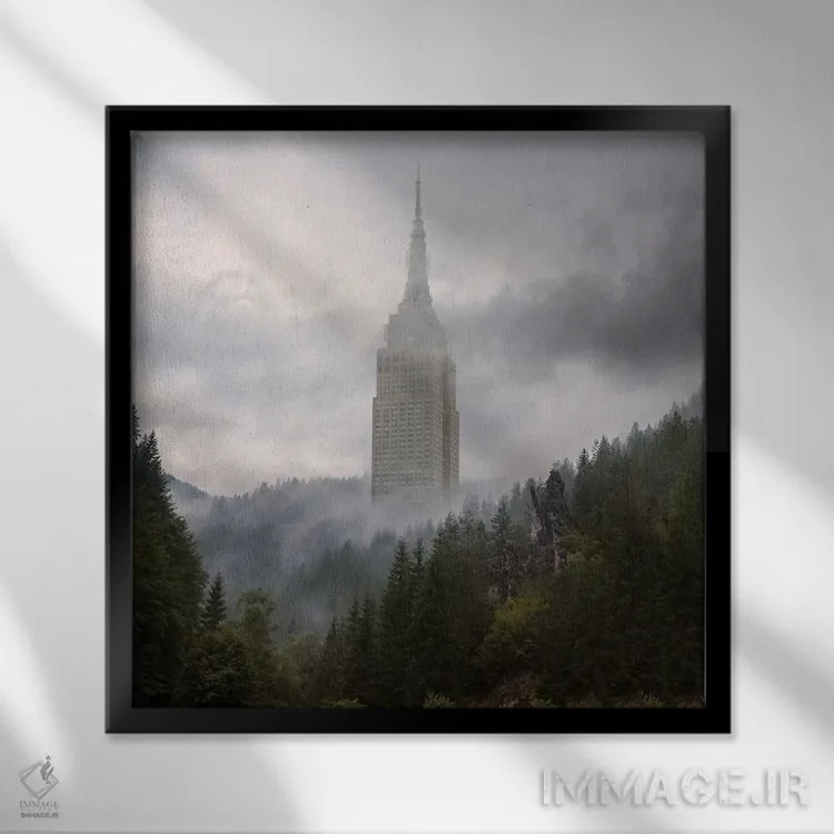 تابلو شهرجنگلی ۲ اثر اوگنی سولویف - نمای قابدار مشکی