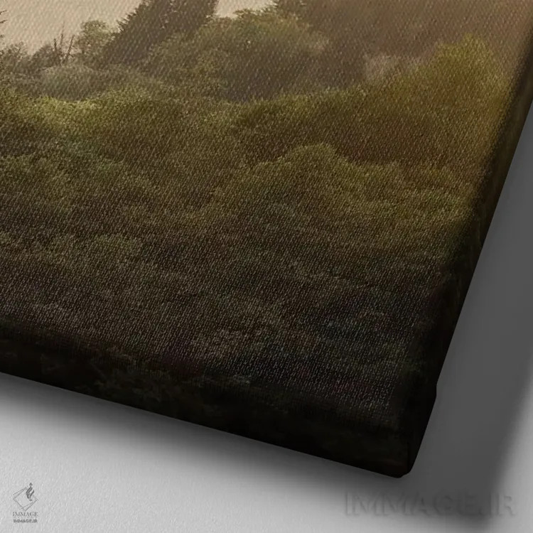 تابلو شهرجنگلی ۴ اثر اوگنی سولویف - نمای نزدیک بافت بوم