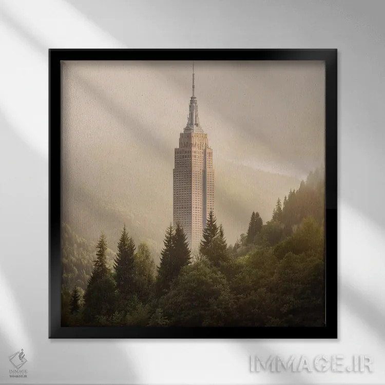 تابلو شهرجنگلی ۴ اثر اوگنی سولویف - نمای قابدار مشکی