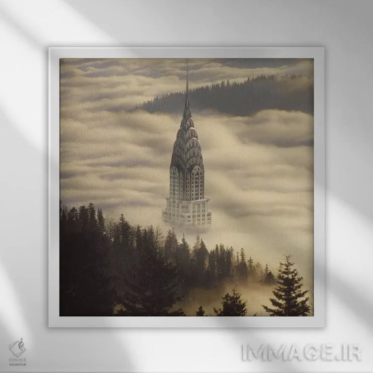 تابلو شهرجنگلی ۳ اثر اوگنی سولویف - نمای قابدار سفید