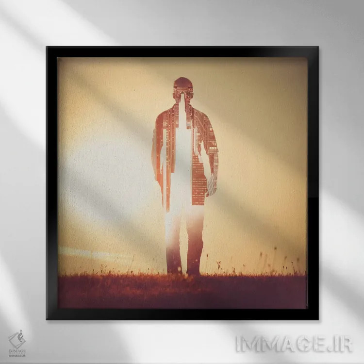 تابلو دوباره فکر کن اثر اوگنی سولویف - نمای قابدار مشکی