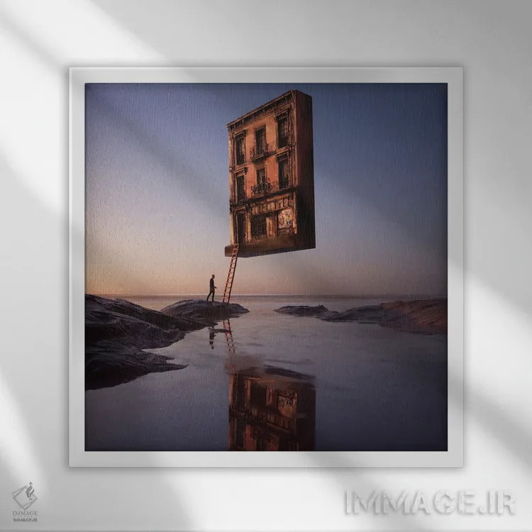 تابلو اِلِیپسیس (سهنقطه) اثر اوگنی سولویف - نمای قابدار سفید