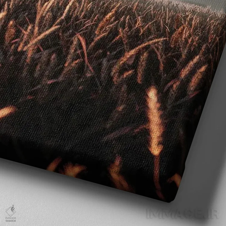 تابلو صدای مزارع اثر اوگنی سولویف - نمای نزدیک بافت بوم