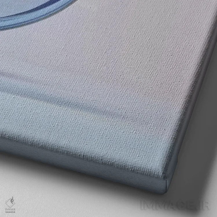 تابلو دایرهٔ رنگ آبی اثر اوگنی سولویف - نمای نزدیک بافت بوم