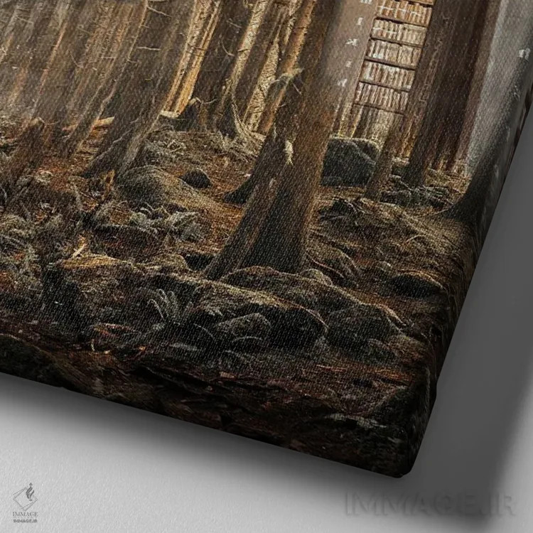 تابلو عادات اثر اوگنی سولویف - نمای نزدیک بافت بوم