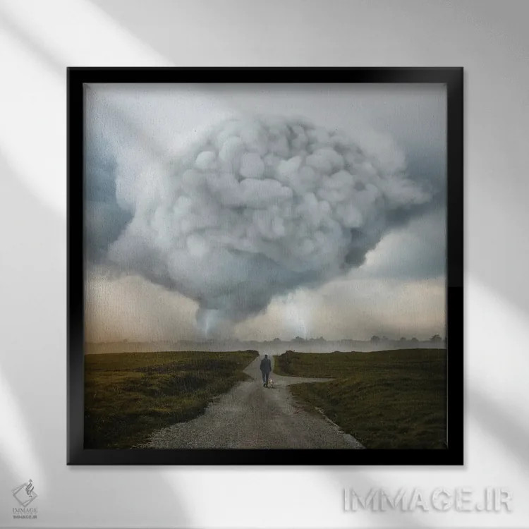 تابلو ویویون (اسم خاص) اثر اوگنی سولویف - نمای قابدار مشکی