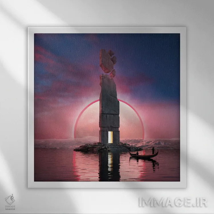 تابلو کشتیبان اثر اوگنی سولویف - نمای قابدار سفید