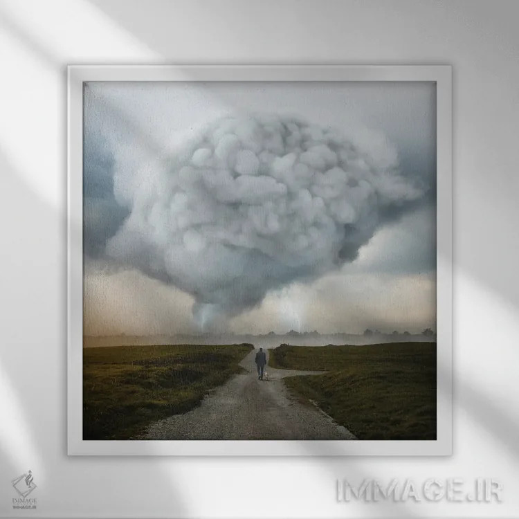 تابلو ویویون (اسم خاص) اثر اوگنی سولویف - نمای قابدار سفید