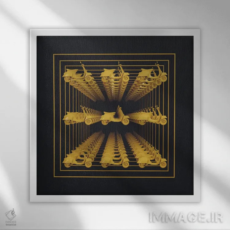 تابلو بایکس (اسم خاص) اثر اوگنی سولویف - نمای قابدار سفید