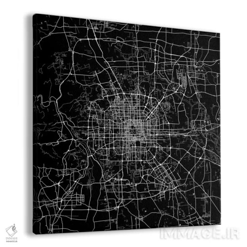 تابلو نقشهٔ شهری پکن (سیاه) اثر اوربانمپ (نقشه شهری؛ استودیو نقشه یا طراح) - نمای پرسپکتیو محصول