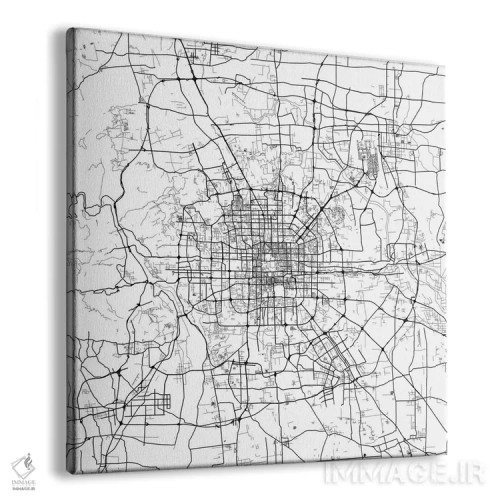 تابلو نقشهٔ شهری پکن (سفید) اثر اوربانمپ (نقشه شهری؛ استودیو نقشه یا طراح) - نمای پرسپکتیو محصول