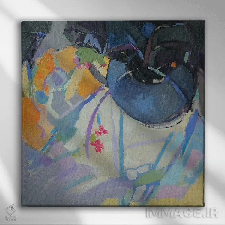 تابلو اتود با سایهٔ عمیق اثر النا شرایبمن - نمای روبهرو روی دیوار