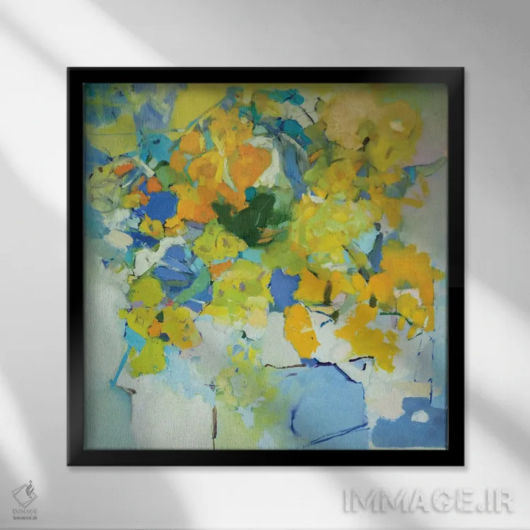 تابلو پامچال اثر النا شرایبمن - نمای قابدار مشکی