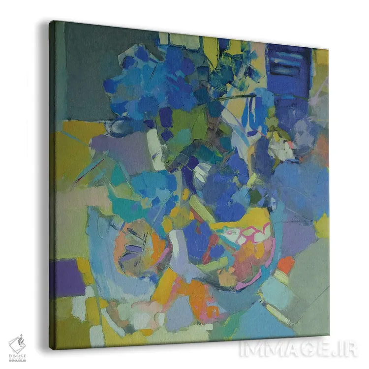 تابلو باغ هورتانسیا (گل ادریس) اثر النا شرایبمن - نمای پرسپکتیو محصول