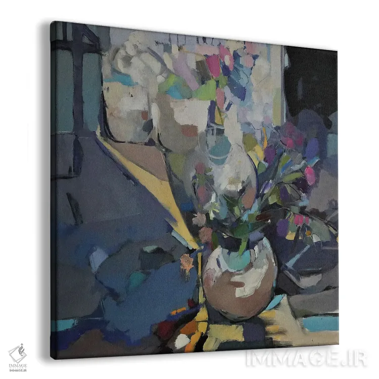 تابلو بنفش و سنگ اثر النا شرایبمن - نمای پرسپکتیو محصول