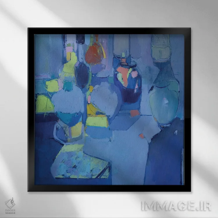 تابلو شیشهٔ رنگی اثر النا شرایبمن - نمای قابدار مشکی