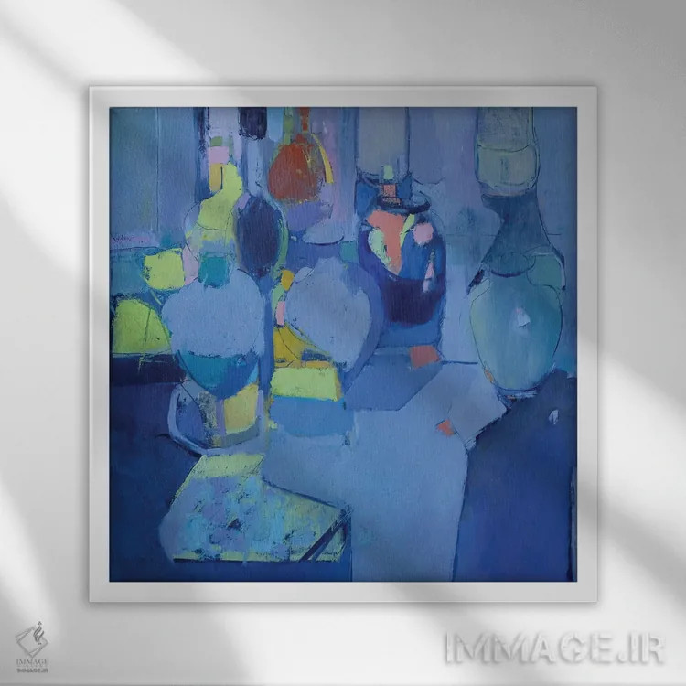 تابلو شیشهٔ رنگی اثر النا شرایبمن - نمای قابدار سفید