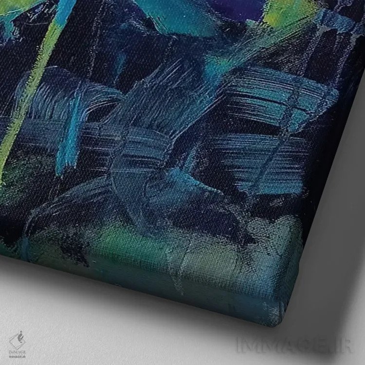 تابلو قرمز اثر النا شرایبمن - نمای نزدیک بافت بوم