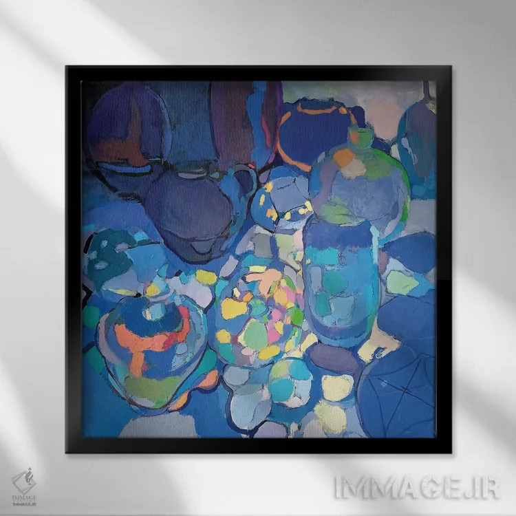 تابلو واحهٔ نیمه شب اثر النا شرایبمن - نمای قابدار مشکی