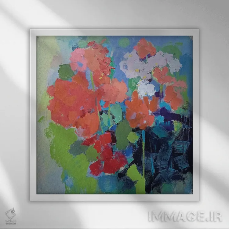 تابلو قرمز اثر النا شرایبمن - نمای قابدار سفید