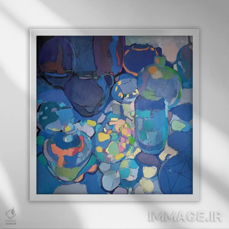 تابلو واحهٔ نیمه شب اثر النا شرایبمن - نمای قابدار سفید