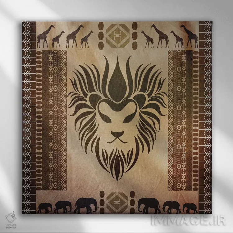 تابلو پادشاه آفریقا اثر فایو بای فایو کالکتیو - نمای روبهرو روی دیوار