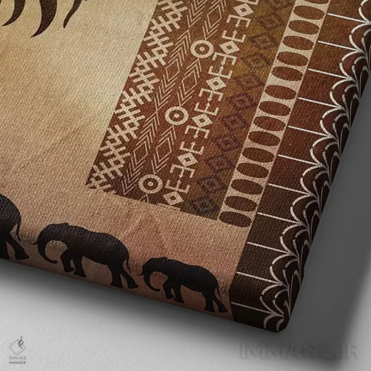 تابلو پادشاه آفریقا اثر فایو بای فایو کالکتیو - نمای نزدیک بافت بوم