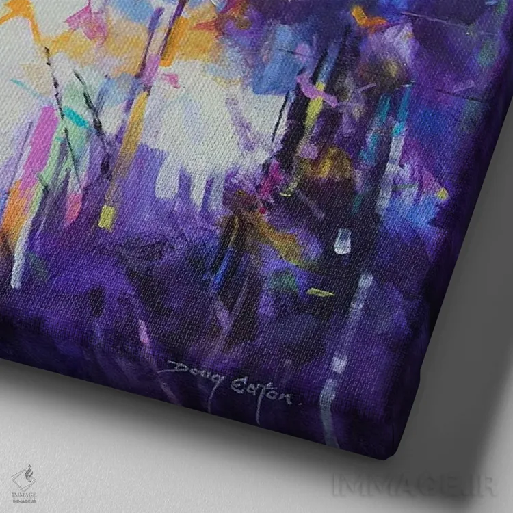 تابلو پارک خطی اثر داگ ایتون - نمای نزدیک بافت بوم