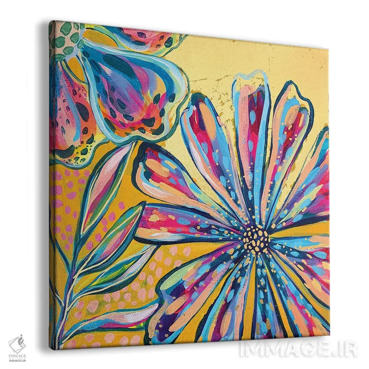 تابلو باغ زراندود VI اثر اتاوی (برند هنری) - نمای پرسپکتیو محصول