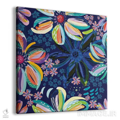 تابلو گلهای پراکنده III اثر اتاوی (برند هنری) - نمای پرسپکتیو محصول