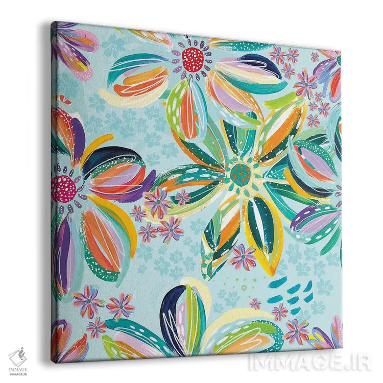 تابلو گلهای پراکنده IV اثر اتاوی (برند هنری) - نمای پرسپکتیو محصول