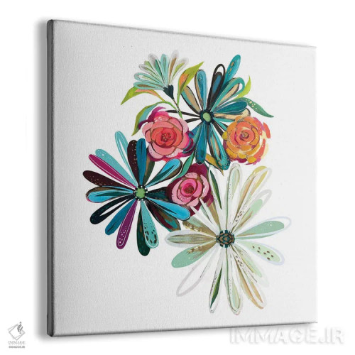 تابلو گلها روی شیشه II (گلها به طور کامل) اثر اتاوی (برند هنری) - نمای پرسپکتیو محصول