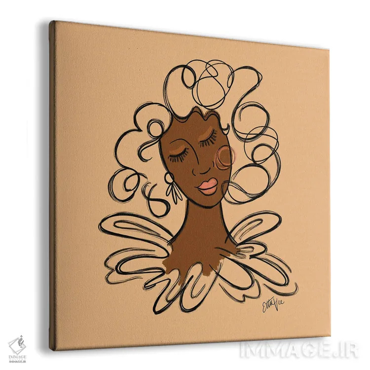 تابلو بانوی کلاسیک I اثر اتاوی (برند هنری) - نمای پرسپکتیو محصول