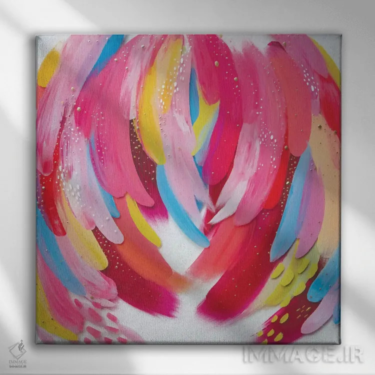 تابلو شماره ۳۵ اثر اتاوی (برند هنری) - نمای روبهرو روی دیوار